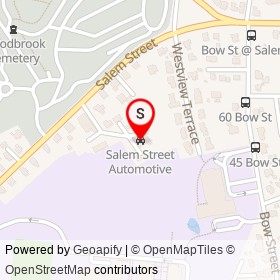 Salem Street Automotive on Salem Street, Woburn Massachusetts - location map