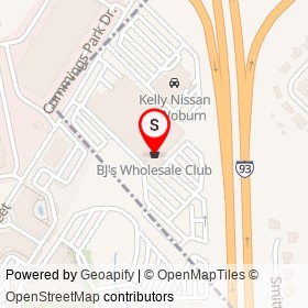 BJ's Wholesale Club on Cedar Street, Stoneham Massachusetts - location map