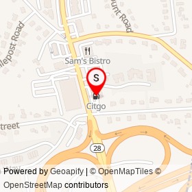 Citgo on Main Street, Reading Massachusetts - location map