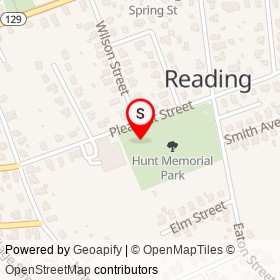 No Name Provided on Pleasant Street, Reading Massachusetts - location map
