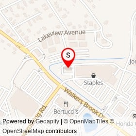 Bank of America on Walkers Brook Drive, Reading Massachusetts - location map