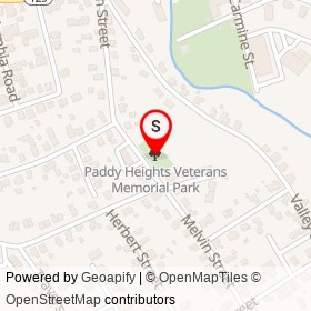 Paddy Heights Veterans Memorial Park on , Wakefield Massachusetts - location map