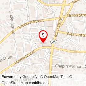 Northern Bank & Trust Company on Haven Street, Reading Massachusetts - location map