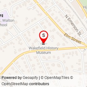 Wakefield History Museum on Prospect Street, Wakefield Massachusetts - location map