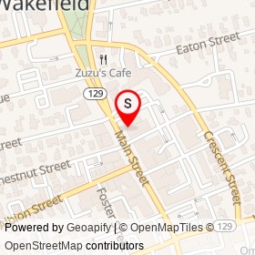 Mark's Smokeshop & Newsstand on Main Street, Wakefield Massachusetts - location map