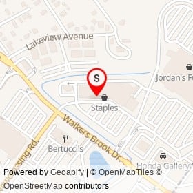 The Paper Store on Walkers Brook Drive, Reading Massachusetts - location map