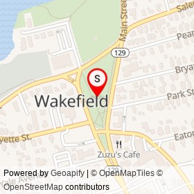 Upper Common on , Wakefield Massachusetts - location map
