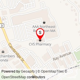 CVS Pharmacy on Cambridge Street, Burlington Massachusetts - location map