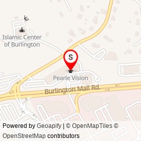 Pearle Vision on Burlington Mall Road, Burlington Massachusetts - location map