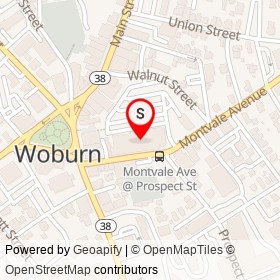 Woburn Bowladrome on Montvale Avenue, Woburn Massachusetts - location map