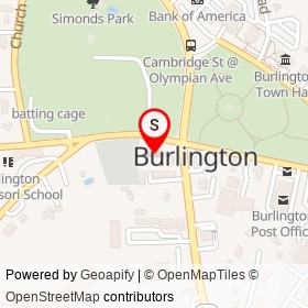 Accurate Automotive on Bedford Street, Burlington Massachusetts - location map