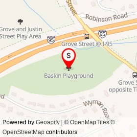 Baskin Playground on , Lexington Massachusetts - location map