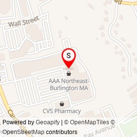 Outback Steakhouse on Cambridge Street, Burlington Massachusetts - location map