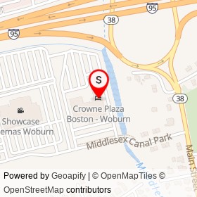 Crowne Plaza Boston - Woburn on Middlesex Canal Park, Woburn Massachusetts - location map
