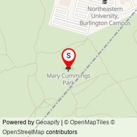 Mary Cummings Park on , Burlington Massachusetts - location map