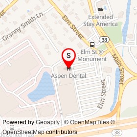 Aspen Dental on Elm Street, Woburn Massachusetts - location map