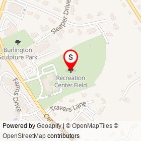 Recreation Center Field on , Burlington Massachusetts - location map