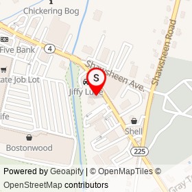 Mobil on The Great Road, Bedford Massachusetts - location map