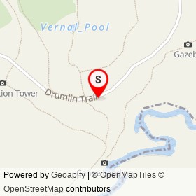 Wisteria Arbor on Drumlin Trail, Topsfield Massachusetts - location map