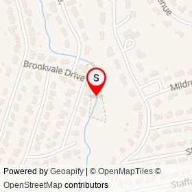 Frost Fish Brook on Sycamore Street, Danvers Massachusetts - location map