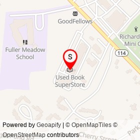 Used Book SuperStore on Fuller Pond Road, Middleton Massachusetts - location map