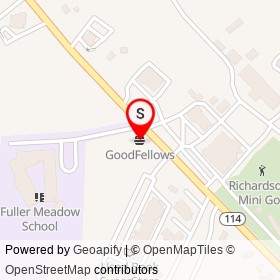 GoodFellows on South Main Street, Middleton Massachusetts - location map