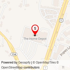 The Home Depot on Newbury Street, Danvers Massachusetts - location map