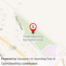 Howe-Manning Recreation Area on , Middleton Massachusetts - location map