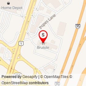 Brutole on Newbury Street, Danvers Massachusetts - location map