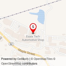 Essex Tech Automotive Shop on Maple Street, Danvers Massachusetts - location map