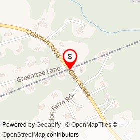 Rowley-Newbury Grannite Boundary Marker on Glen Street, Rowley Massachusetts - location map