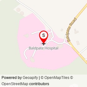 Baldpate Hospital on Baldpate Road, Georgetown Massachusetts - location map