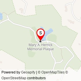 Mary A. Herrick Memorial Plaque on Mary A. Herrick Forest Fire Road, Boxford Massachusetts - location map