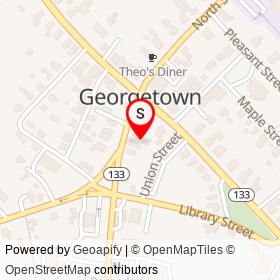 The Village Subs & Pizza on Central Street, Georgetown Massachusetts - location map