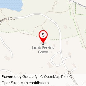 Jacob Perkins Grave on Jacob Perkins Trail, Boxford Massachusetts - location map