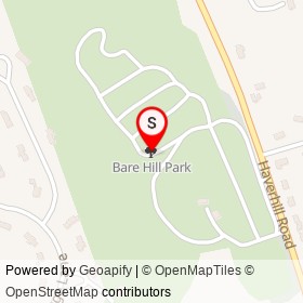 Bare Hill Park on , Topsfield Massachusetts - location map