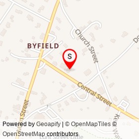 Byfield Community Arts Center on Central Street, Newbury Massachusetts - location map