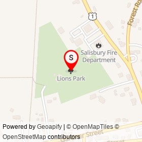 Lions Park on , Salisbury Massachusetts - location map