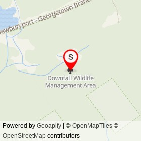 Downfall Wildlife Management Area on , Newbury Massachusetts - location map