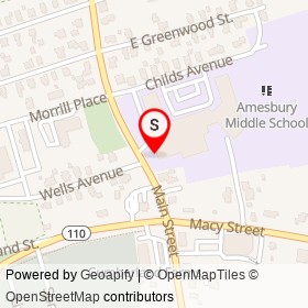 Doughboy Statue on Main Street, Amesbury Massachusetts - location map