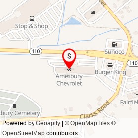 Amesbury Chevrolet on Macy Street, Amesbury Massachusetts - location map