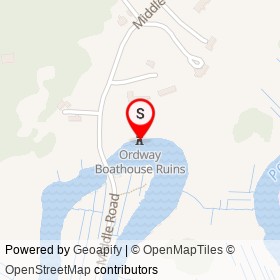 Ordway Boathouse Ruins on Middle Road, Newbury Massachusetts - location map