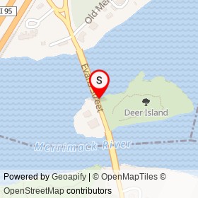 Deer Island on Evans Street, Amesbury Massachusetts - location map