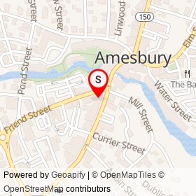 Amesbury and Salisbury Mills Village Historic District on Friend Street, Amesbury Massachusetts - location map