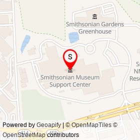 Smithsonian Museum Support Center on Silver Hill Road, Silver Hill Maryland - location map