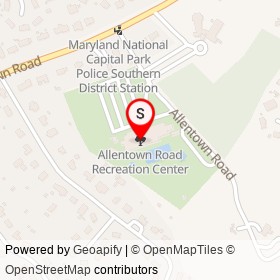 Allentown Road Recreation Center on , Camp Springs Maryland - location map