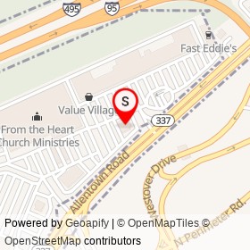Cafe Allentown on Allentown Road, Suitland Maryland - location map