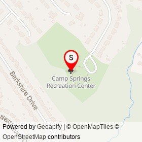 Camp Springs Recreation Center on , Camp Springs Maryland - location map