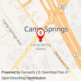 Camp Spring Valero on Allentown Road, Temple Hills Maryland - location map