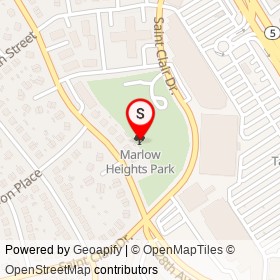 Marlow Heights Park on , Hillcrest Heights Maryland - location map